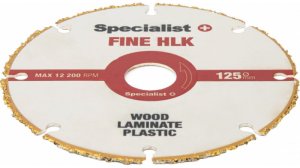Universal cutting disc SPECIALIST+ Fine Hlk, for wood, laminate, plastic, metal, 125 mm 1