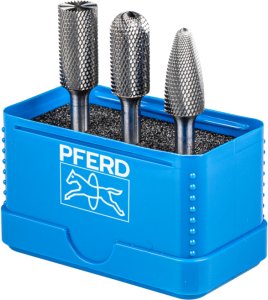 3-part milling cutter set PFERD Micro 1312 HM 6mm 1