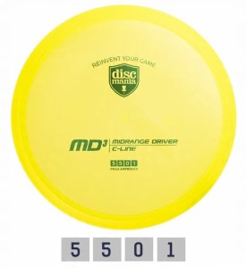 Discgolf DISCMANIA Midrange Driver C-LINE MD3 Yellow 5/6/0/0 2