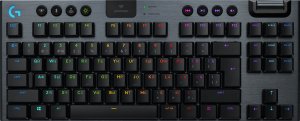 Logitech G 920-010588 klawiatura Gaming RF Wireless + Bluetooth Belgijski Carbon 1