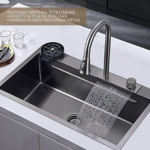 STAINLESS STEEL SINK+FAUCET MASTERJERO 2