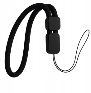 Smycz Do Telefonu Uchwyt Zawieszka Na Nadgarstek Czarna Uniwersalna 22cm 2