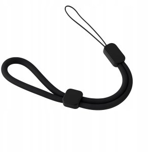 Smycz Do Telefonu Uchwyt Zawieszka Na Nadgarstek Czarna Uniwersalna 22cm 3