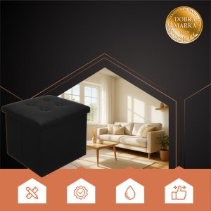 Pufa składana czarna Ruhhy 25779 4