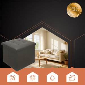 Pufa składana szara Ruhhy 25780 7