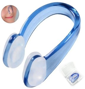 DA383 Klips na nos do pływania            transparentny biały 2