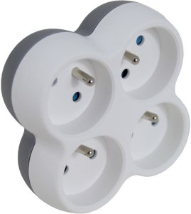 ELK314WE Esperanza rozgałęźnik elektryczny 4 gn. biało/szary 5