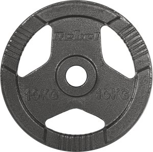 Obciążenie żeliwne olimpijskie zestaw 2x10kg, otwór 51mm, talerz z uchwytami, REBEL ACTIVE 4