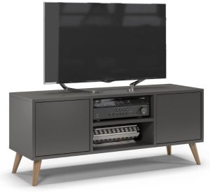 Szafka rtv, skandynawski styl, SKAND, 120x40x50 cm, grafit, mat | TYLETEGOTU 1