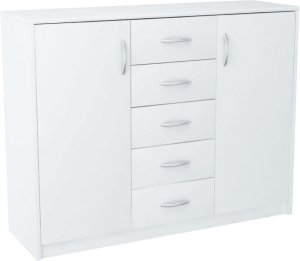 Komoda z szufladami do sypialni, Classic, 110x35x85 cm, biel, mat  | TYLETEGOTU 1
