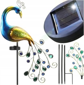 Paw solarny z drucikiem 30 ciepłych led do oplecenia kolorowego ogona 2