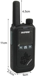 Krótkofalówki walkie talkie baofeng bf-t17 radiotelefon zestaw latarka 2szt 7