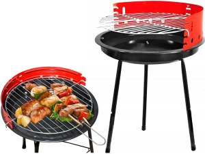 Verk Grill węglowy brykietowy ogrodowy okrągły przenośny turystyczny na biwak 3