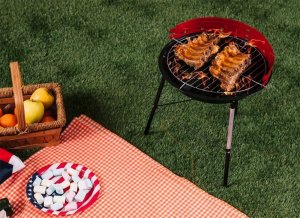 Verk Grill węglowy brykietowy ogrodowy okrągły przenośny turystyczny na biwak 7