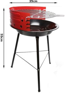 Verk Grill węglowy brykietowy ogrodowy okrągły przenośny turystyczny na biwak 8