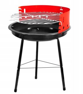 Verk Grill węglowy brykietowy ogrodowy okrągły przenośny turystyczny na biwak 10