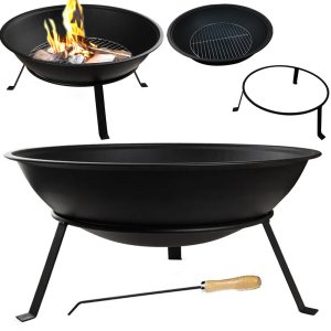 Palenisko ogrodowe duże pogrzebacz stojak ruszt grill ognisko 55 kociołek 1