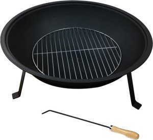 Palenisko ogrodowe duże pogrzebacz stojak ruszt grill ognisko 55 kociołek 8