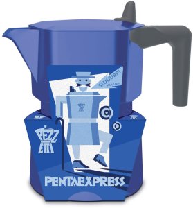 Kawiarka Pezzetti Kawiarka emaliowana 6 filiżanek Pentaexpress kolor granatowy 2