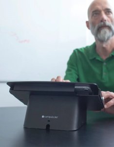 Compulocks iPad 10th-11th (A16) Gen Space Enclosure AV Conference Room Capsule Black - Aufstellung - 25deg Betrachtungswinkel - fur Tablett - fest - verriegelbar - hochwertiges Aluminium, Stahl - Schwarz - Bildschirmgrosse: 27.7 cm (10.9") - Montageschn 5