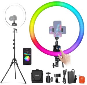 Neewer SRP18C RGB App Control 2500K-10000K Ring Light Kit 1