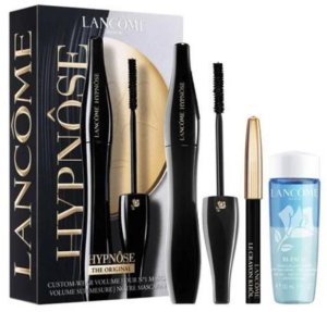 Lancome Hypnose The Original tusz do rzęs 6,2ml + kredka do oczu 01 Noir 0,7g + dwufazowy płyn do demakijażu 30ml 1