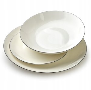 Lumarko LEA SIMPLE Komplet obiadowy 18cz. czarny pasek 2