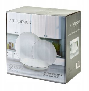 Lumarko LEA SIMPLE Komplet obiadowy 18cz. czarny pasek 4