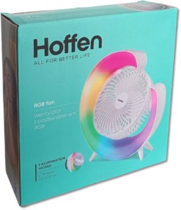 Wiatrak - Wentylator akumulatorowy biurkowy LED RGB 13