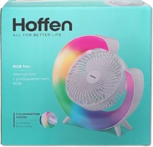 Wiatrak - Wentylator akumulatorowy biurkowy LED RGB 15