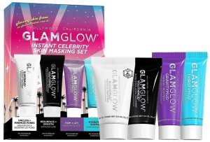 Instant Celebrity Set GlamGlow: Supermud, AHA, For Regulation Of Excessive Sebum, Mud Mask, For Face, 15 g + Youthmud, Exfoliating, Clay Mask, 15 g + Gravitymud, Lift & Firm, Cream, For Face, 10 g + Thirstymud, Hydrating, Cream, For Face, 10 g For Women 1