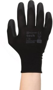 Rękawice Robocze MERCATOR Tech Black+Black PU - 1 Para (8 - M) 9