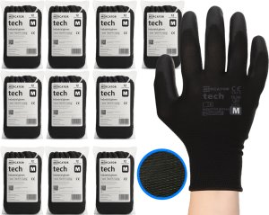 Rękawice Robocze MERCATOR Tech Black+Black PU - 120 Par (9 - L) 11