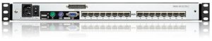 Konsola KVM Aten Przełącznik KVM ATEN KL1516AM, TFT 43 cm, VGA, PS/2-USB over Kat 5, 16 portów, niemiecki układ klawiatury 2