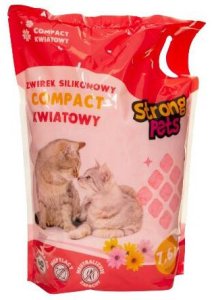STRONG PETS Żwirek Silikonowy 7,6L compact kwiatowy 1