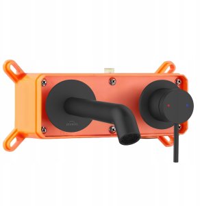 Invena bateria umywalkowa podtynkowa Kalitea, czarny BP-72-U04-V 3