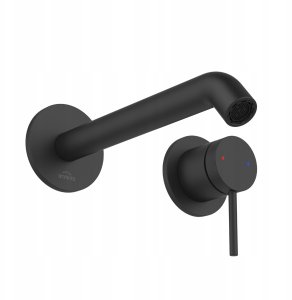 Invena bateria umywalkowa podtynkowa Kalitea, czarny BP-72-U04-V 5