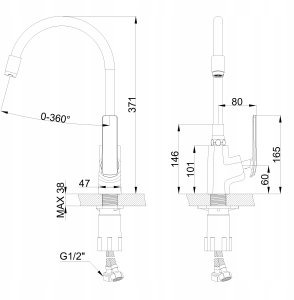 Bateria kuchenna Invena bateria kuchenna z systemem Eco* Start Ligaria, złoty/czarny BZ-39-009-L 4
