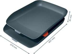 Leitz 53581089, Polystyrene (PS), Black, A4, 274 mm, 407 mm, 81 mm 3