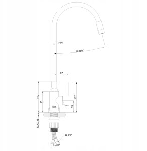 Invena bateria kuchenna Ksanti Inox, inox/czarny BZ-37-I43-L 2