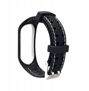 Pasek z elastomeru LIFESTYLE do XIAOMI Mi Band 5 / 6 czarny (03) 5