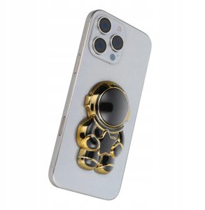 Stojak na telefon ASTRONAUTA - naklejany - czarny 2