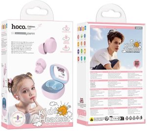 Słuchawki bezprzewodowe douszne Hoco TWS dla dzieci EW111 różowe 4
