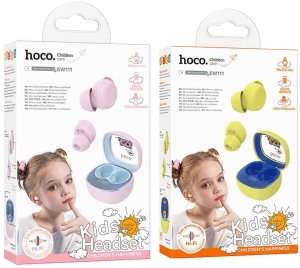 Słuchawki bezprzewodowe douszne Hoco TWS dla dzieci EW111 różowe 5