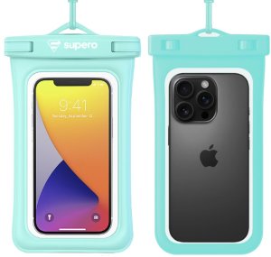 Etui wodoszczelne na telefon do 6.9 cala Supero, turkusowe 1