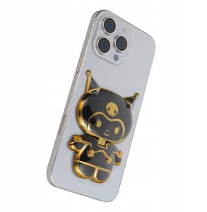 Stojak na telefon LALKA - naklejany - czarny 2