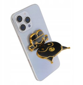 Stojak na telefon LALKA - naklejany - czarny 3