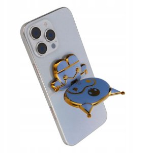 Stojak na telefon LALKA - naklejany - niebieski 2