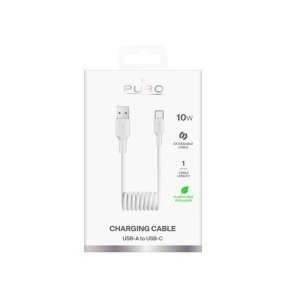 Kabel USB Puro USB-A - USB-C 1 m Biały (8018417498718) 2