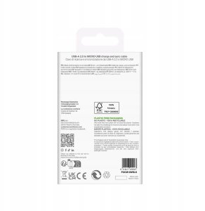 Kabel USB Puro microUSB - microUSB 1 m Czarny (8018417499067) 3